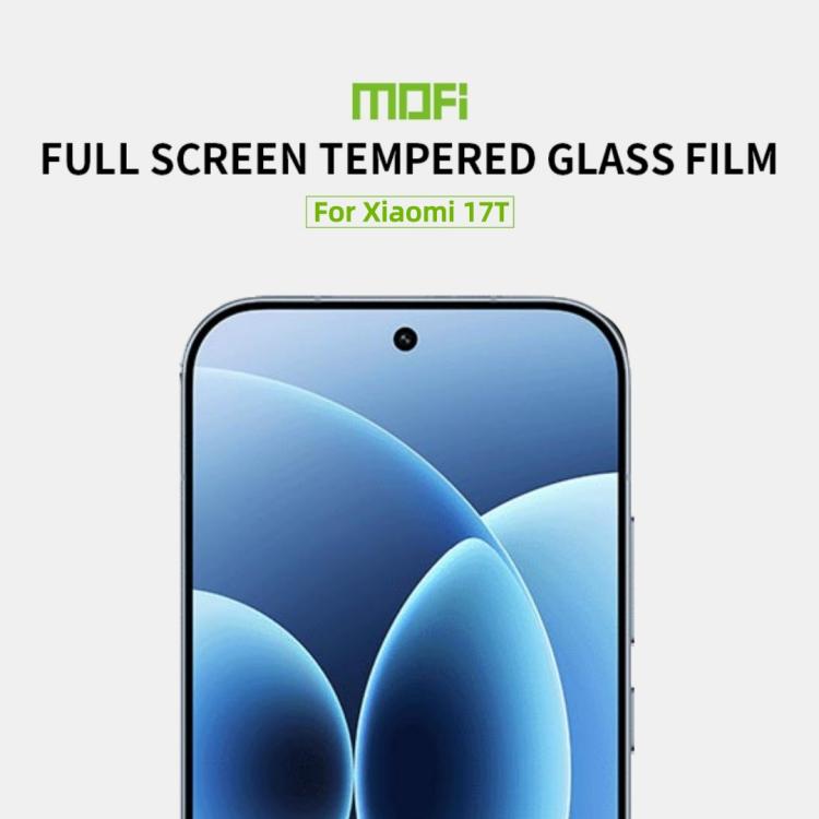 For Xiaomi 17T 5G MOFI 9H 2.5D Full Screen Tempered Glass Film - Black