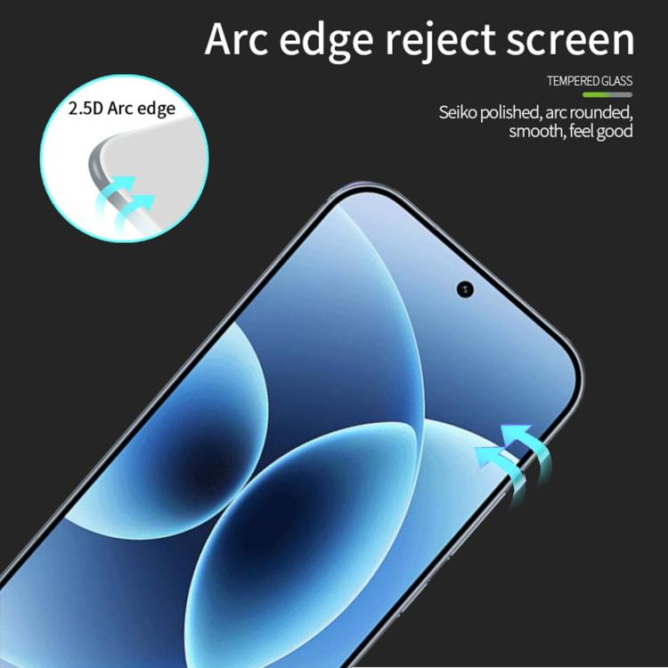 For Xiaomi 17T 5G MOFI 9H 2.5D Full Screen Tempered Glass Film - Black