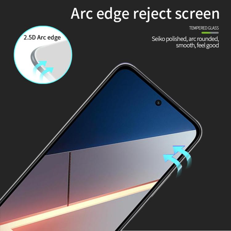 For Xiaomi Poco M8s MOFI 9H 2.5D Full Screen Tempered Glass Film - Black