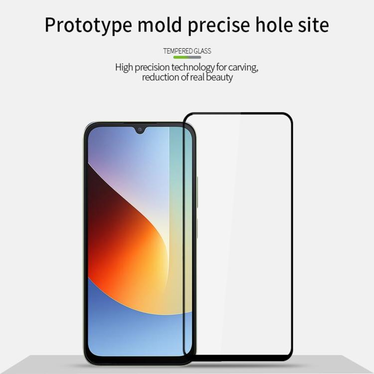 For Redmi 15a 5G / A7 Pro 171mm MOFI 9H 2.5D Full Screen Tempered Glass Film - Black