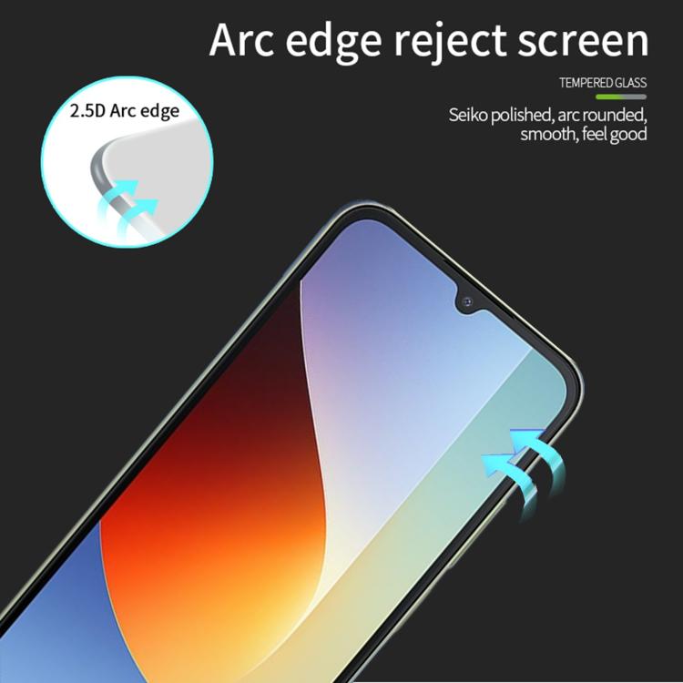 For Redmi 15a 5G / A7 Pro 171mm MOFI 9H 2.5D Full Screen Tempered Glass Film - Black