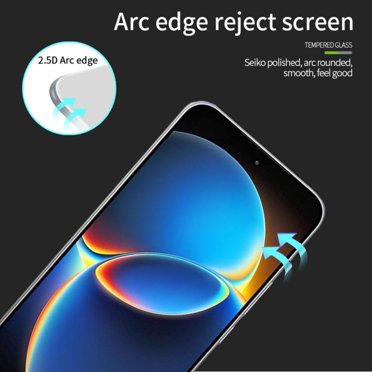 For Redmi K90 Max 5G Unlock MOFI 9H 2.5D Full Screen Tempered Glass Film - Black
