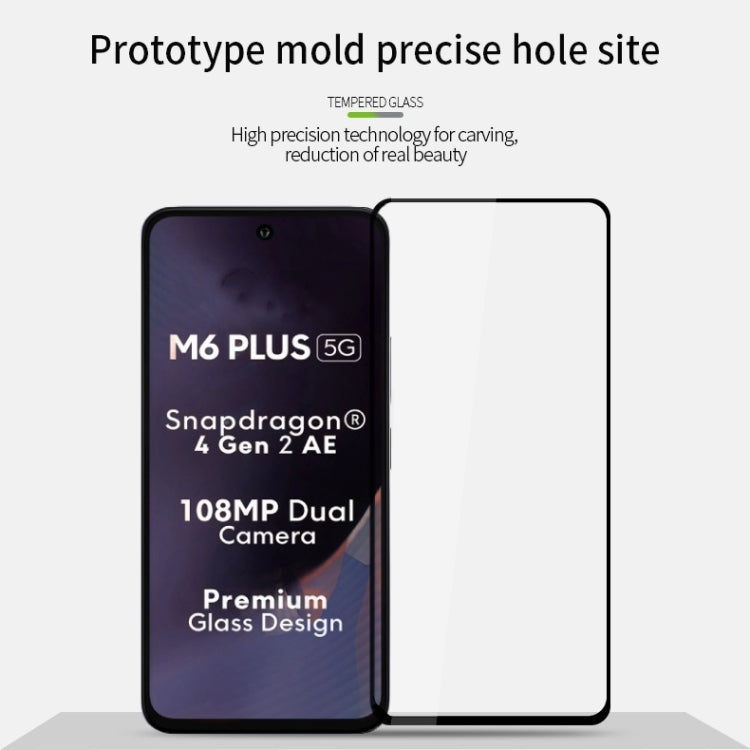 For Xiaomi Poco M6 Plus PINWUYO 9H 2.5D Full Screen Tempered Glass Film - Black