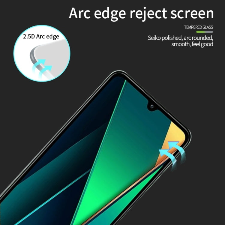 For Xiaomi Poco C75 / Redmi 14R PINWUYO 9H 2.5D Full Screen Tempered Glass Film - Black