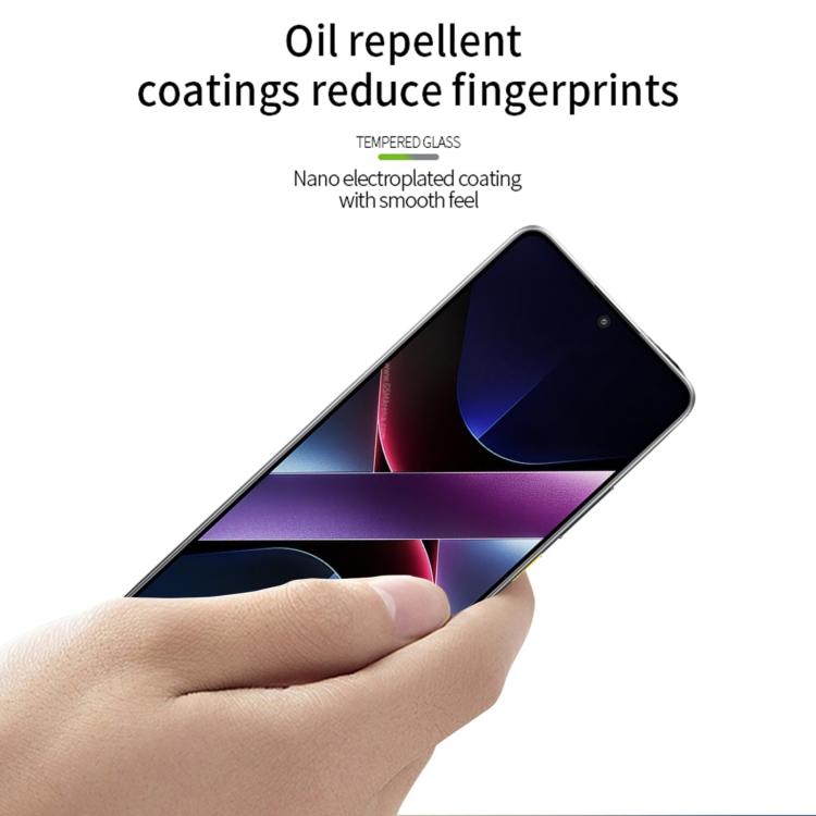 For Xiaomi Poco X7 Pro PINWUYO 9H 2.5D Full Screen Tempered Glass Film - Black