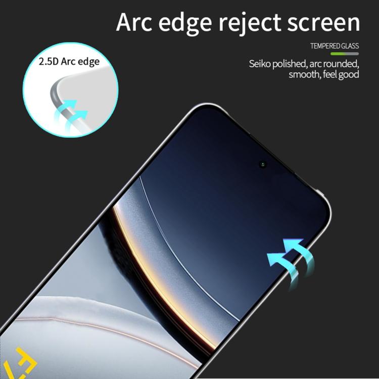 For Xiaomi Poco F7 PINWUYO 9H 2.5D Full Screen Tempered Glass Film - Black