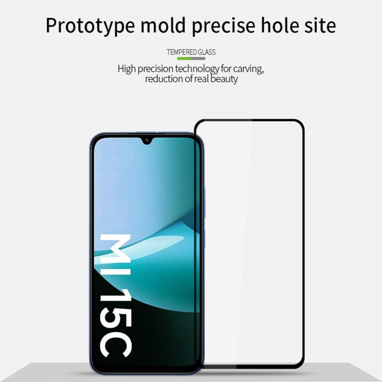 For Redmi  15C 4G 171.5mm / Poco C85 PINWUYO 9H 2.5D Full Screen Tempered Glass Film - Black