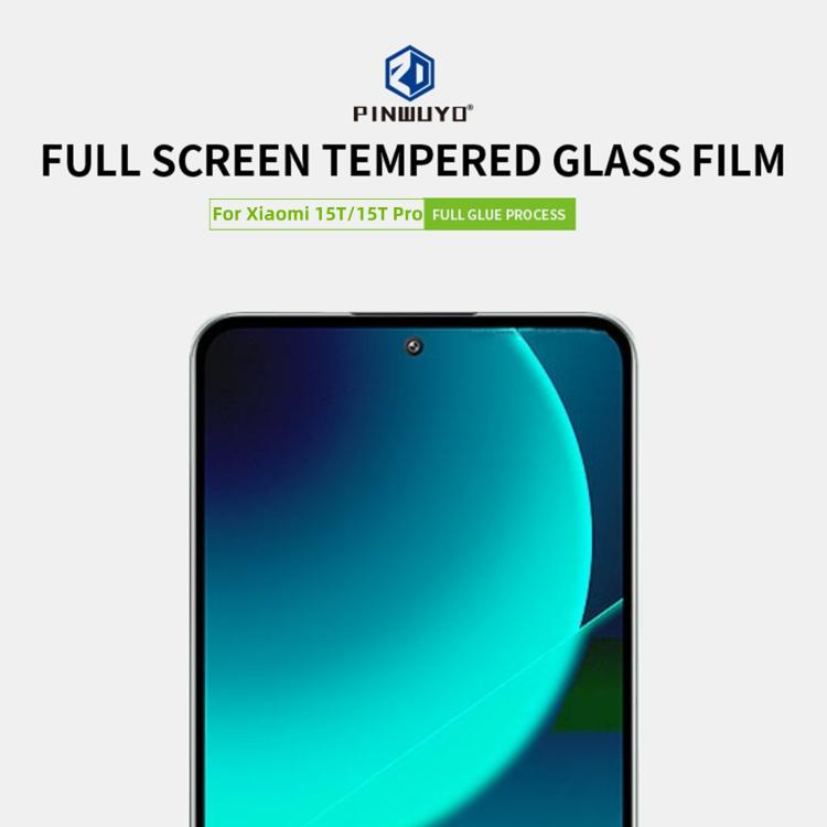 For Xiaomi 15T / 15T Pro PINWUYO 9H 2.5D Full Screen Tempered Glass Film - Black