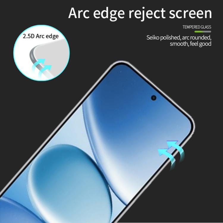For Redmi Note 15 Pro Global 163.6mm PINWUYO 9H 2.5D Full Screen Tempered Glass Film - Black
