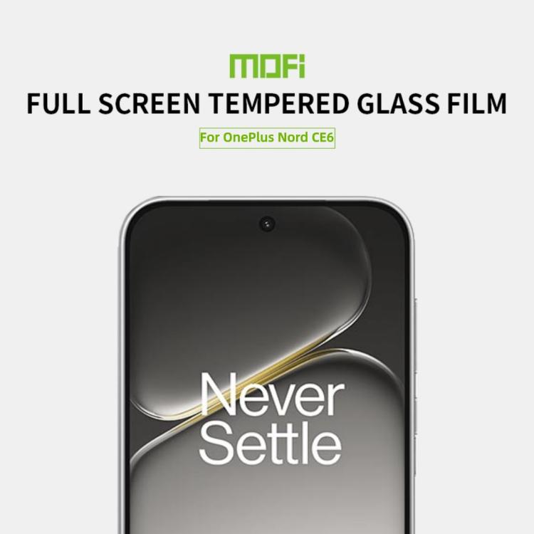 For OnePlus Nord CE6 MOFI 9H 2.5D Full Screen Tempered Glass Film - Black