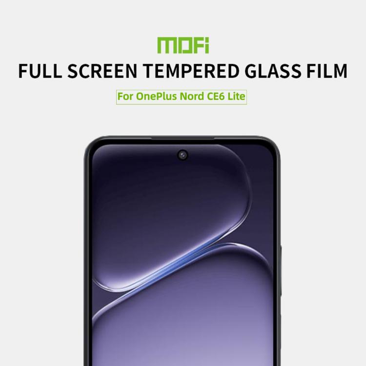 For OnePlus Nord CE6 Lite MOFI 9H 2.5D Full Screen Tempered Glass Film - Black