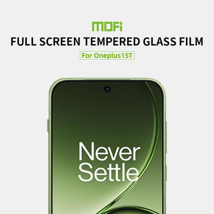 For OnePlus 15T MOFI 9H 2.5D Full Screen Tempered Glass Film - Black