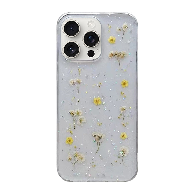 For iPhone 16 Pro Gypsophila Flowers Pattern TPU Protective Phone Case
