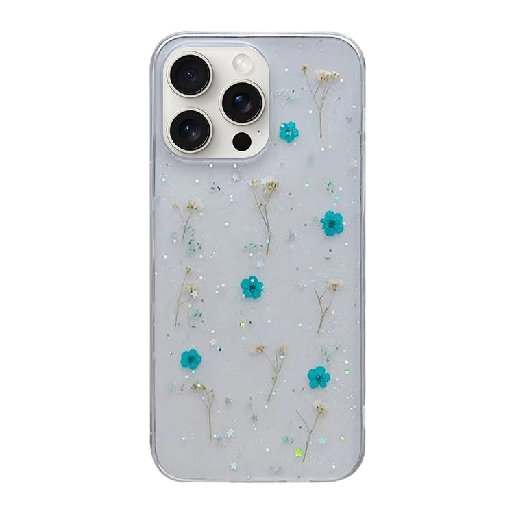 For iPhone 16 Pro Gypsophila Flowers Pattern TPU Protective Phone Case