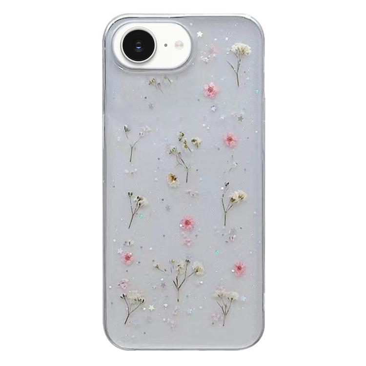 For iPhone 17e / 16e Gypsophila Flowers Pattern TPU Protective Phone Case