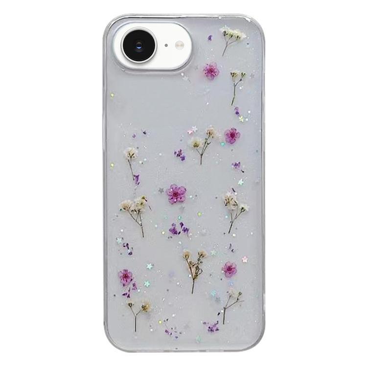 For iPhone 17e / 16e Gypsophila Flowers Pattern TPU Protective Phone Case