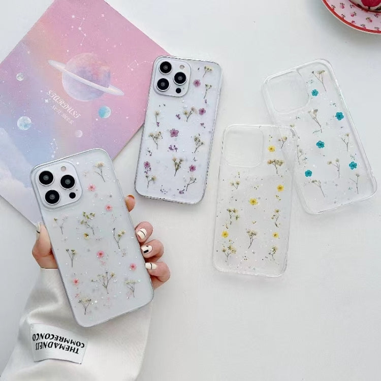 For iPhone 16 Pro Gypsophila Flowers Pattern TPU Protective Phone Case
