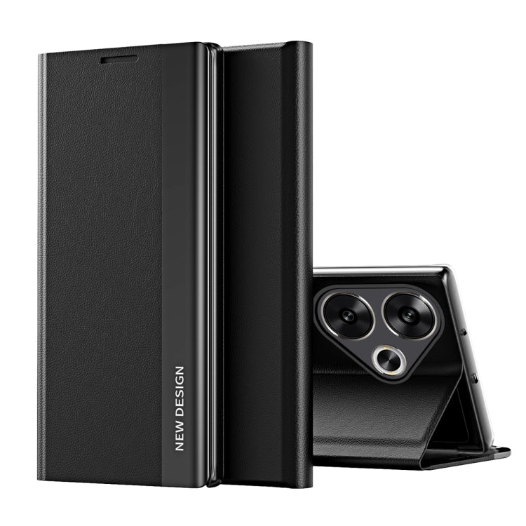 For Xiaomi Poco F6 Side Electroplated Adsorption Leather Phone Case