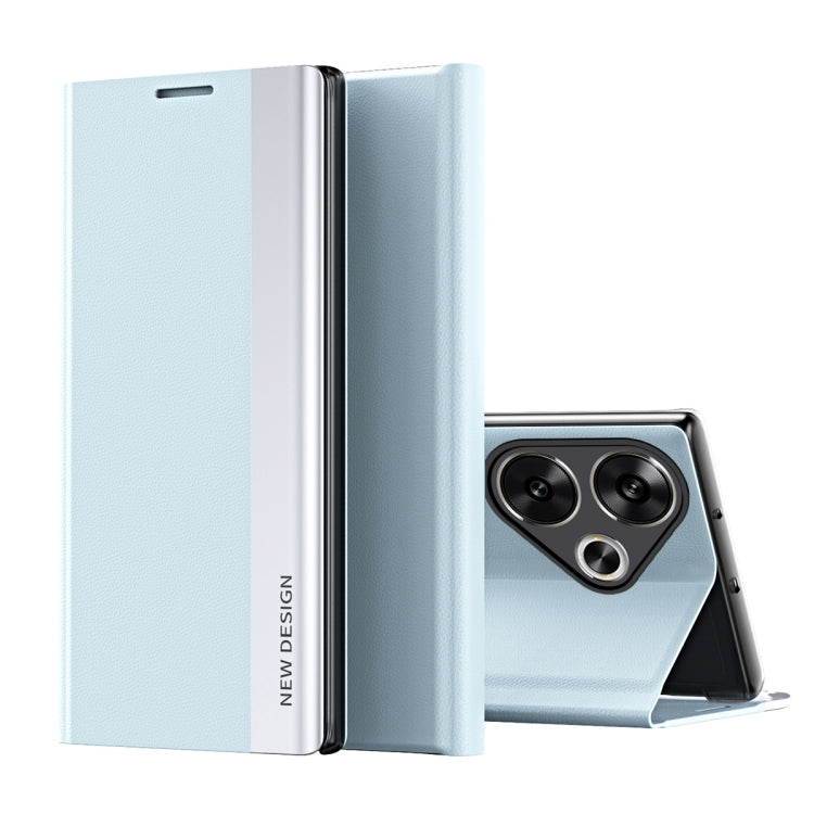 For Xiaomi Poco F6 Side Electroplated Adsorption Leather Phone Case