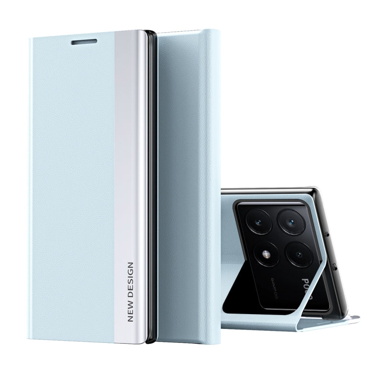 For Xiaomi Poco F6 Pro Side Electroplated Adsorption Leather Phone Case