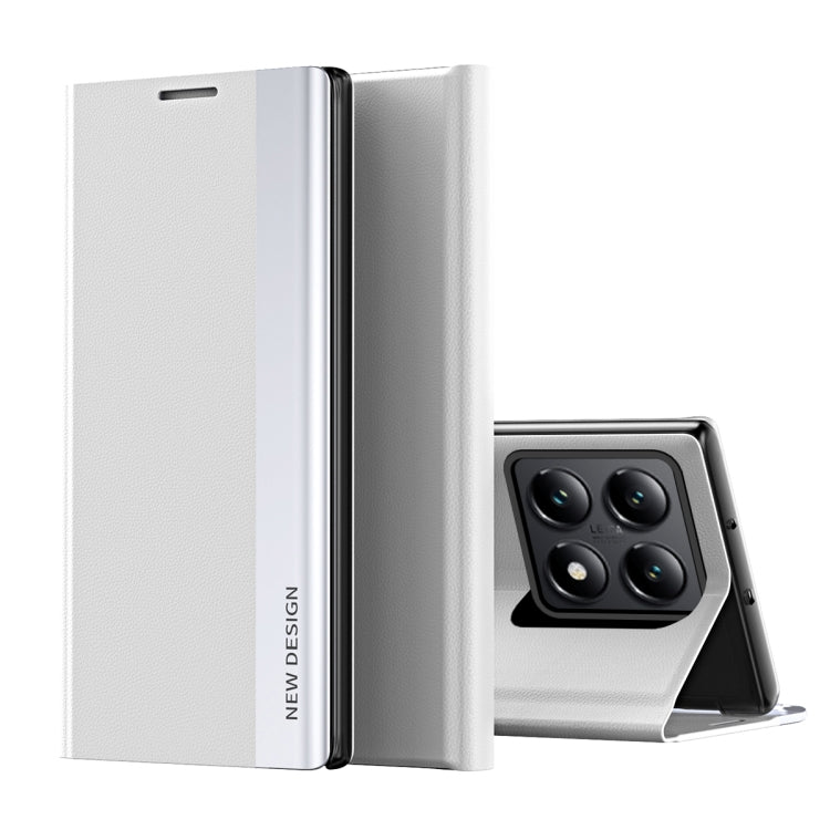 For Xiaomi 14T Side Electroplated Adsorption Leather Phone Case