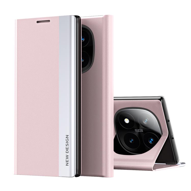 For Xiaomi Redmi Note 14 Pro+ 5G Side Electroplated Adsorption Leather Phone Case
