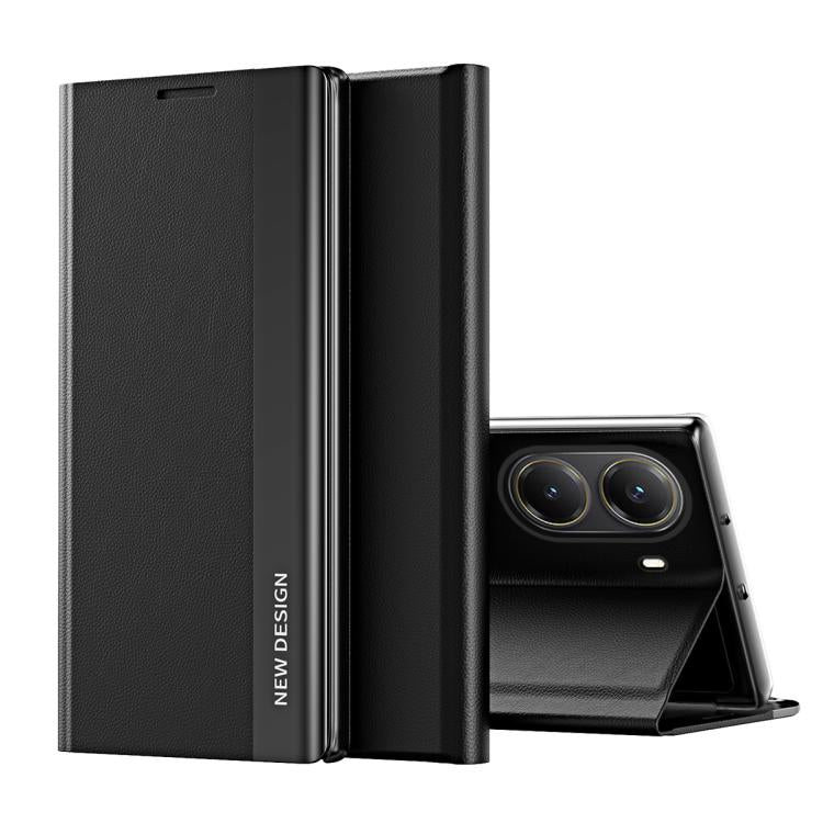 For Xiaomi Poco X7 Pro Side Electroplated Adsorption Leather Phone Case