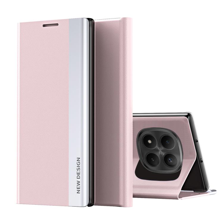 For Redmi Note 15 Pro 5G Global 163.6mm Side Electroplated Adsorption Leather Phone Case
