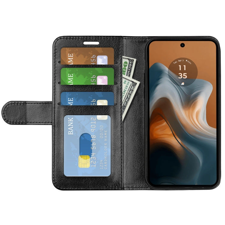 For Motorola Moto G34 R64 Texture Horizontal Flip Leather Phone Case