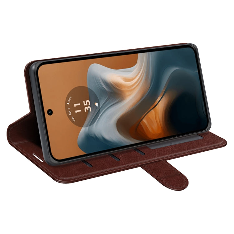 For Motorola Moto G34 R64 Texture Horizontal Flip Leather Phone Case