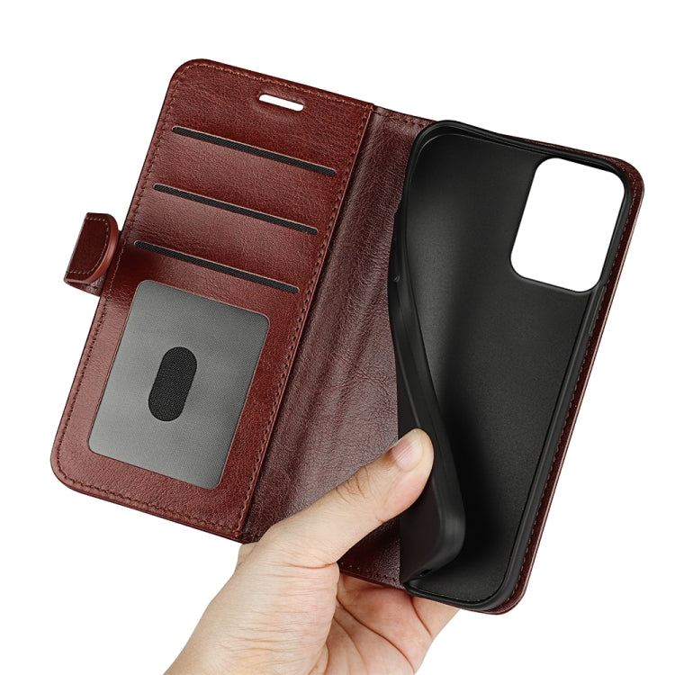 For Motorola Moto G34 R64 Texture Horizontal Flip Leather Phone Case