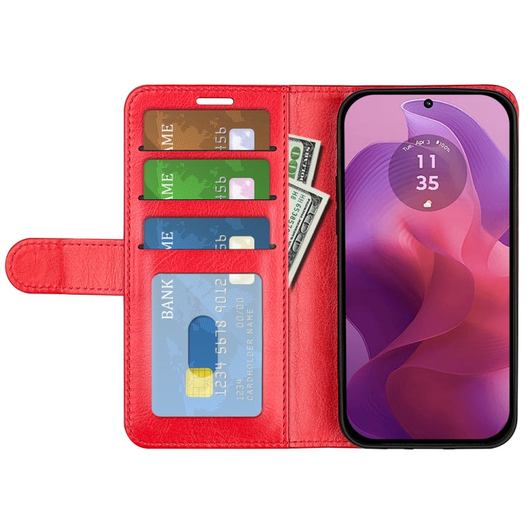 For Motorola Moto G24 R64 Texture Horizontal Flip Leather Phone Case