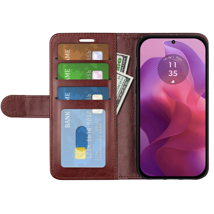 For Motorola Moto G24 R64 Texture Horizontal Flip Leather Phone Case