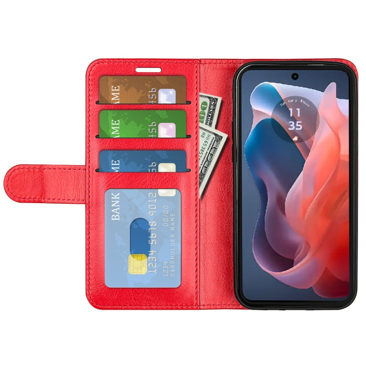 For Motorola Moto G Play 2024 R64 Texture Horizontal Flip Leather Phone Case
