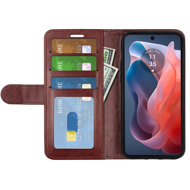 For Motorola Moto G Play 2024 R64 Texture Horizontal Flip Leather Phone Case