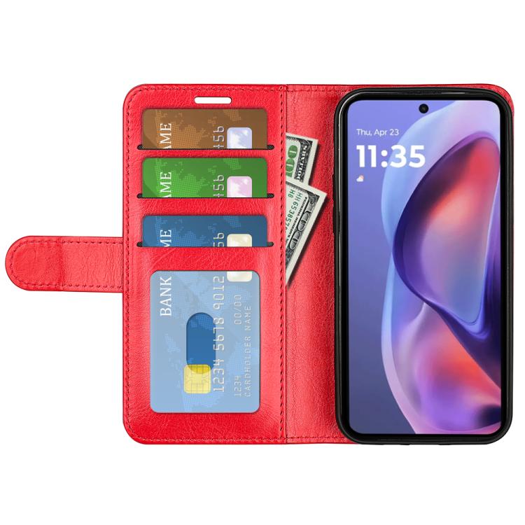 For Motorola Moto E15 R64 Texture Horizontal Flip Leather Phone Case