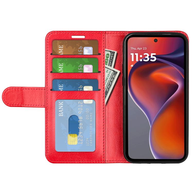 For Motorola Moto G15 R64 Texture Horizontal Flip Leather Phone Case