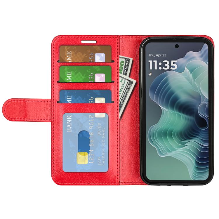 For Motorola Moto G35 R64 Texture Horizontal Flip Leather Phone Case