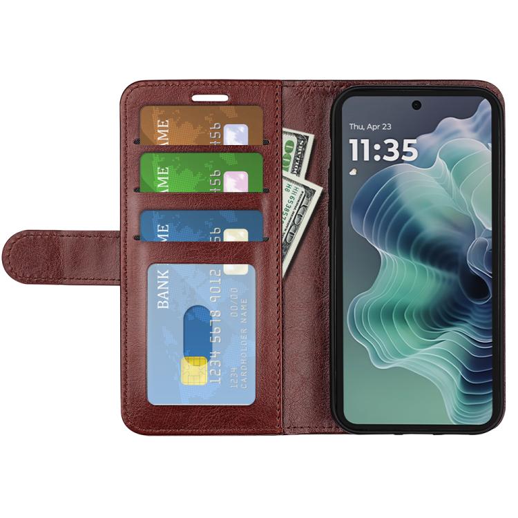 For Motorola Moto G35 R64 Texture Horizontal Flip Leather Phone Case