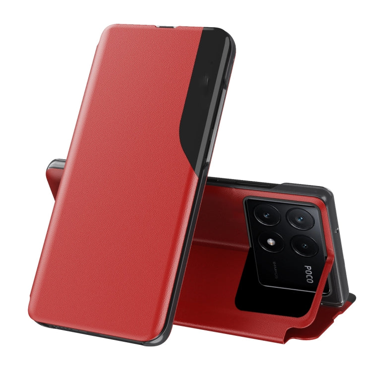 For Xiaomi Poco F6 Pro Attraction Flip Holder Leather Phone Case