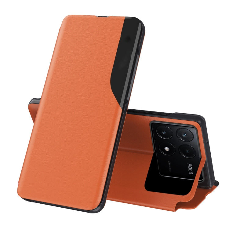 For Xiaomi Poco F6 Pro Attraction Flip Holder Leather Phone Case