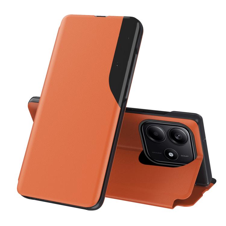 For Redmi Note 14 4G 163.25mm Attraction Flip Holder Leather Phone Case