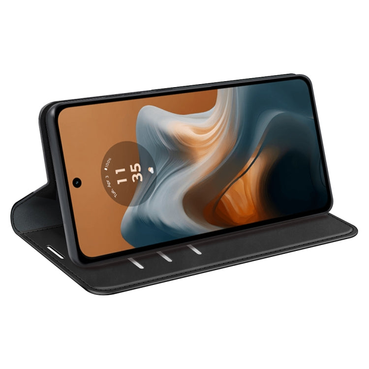 For Motorola Moto G34 Retro-skin Magnetic Suction Leather Phone Case
