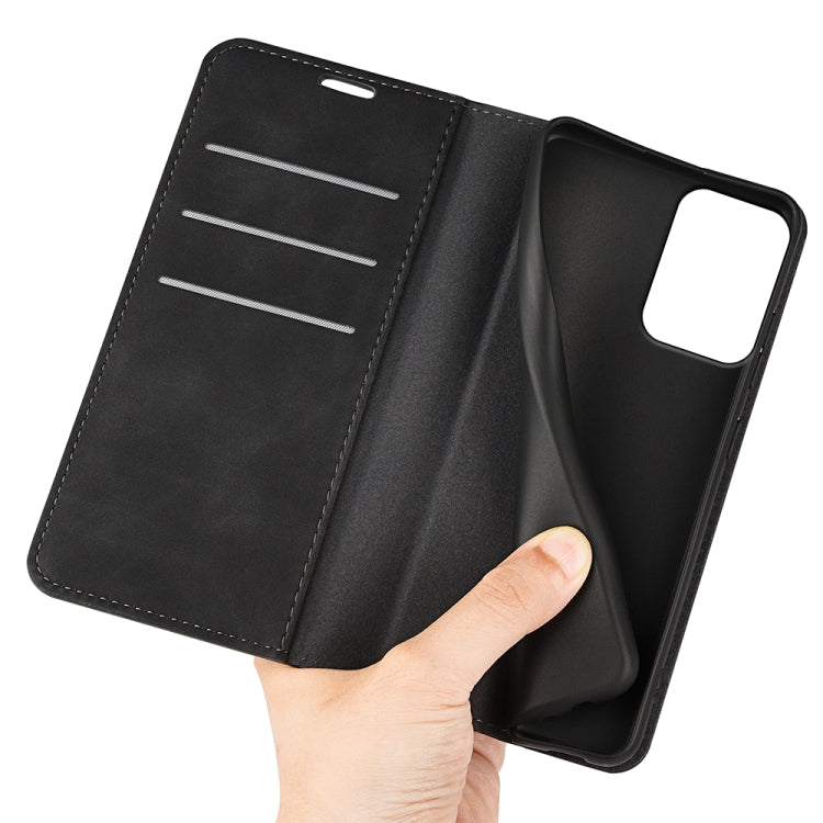 For Motorola Moto G34 Retro-skin Magnetic Suction Leather Phone Case