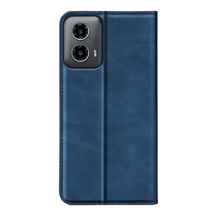 For Motorola Moto G34 Retro-skin Magnetic Suction Leather Phone Case