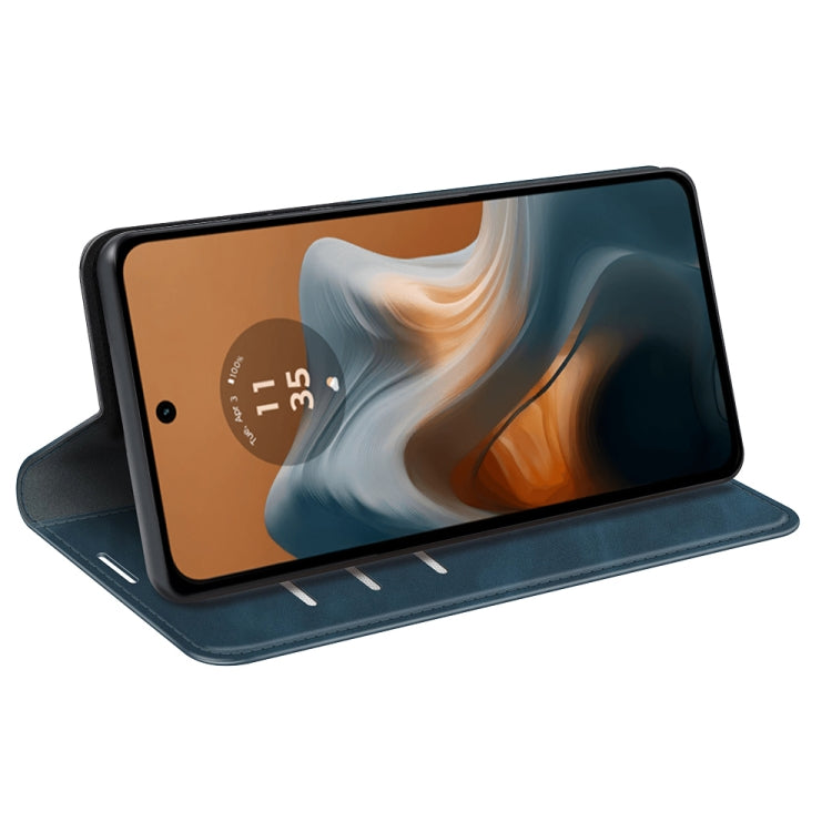 For Motorola Moto G34 Retro-skin Magnetic Suction Leather Phone Case