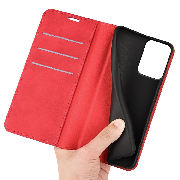 For Motorola Moto G34 Retro-skin Magnetic Suction Leather Phone Case
