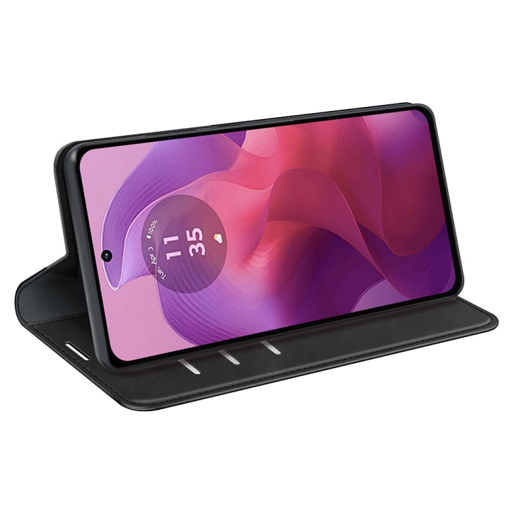 For Motorola Moto G24 Retro-skin Magnetic Suction Leather Phone Case