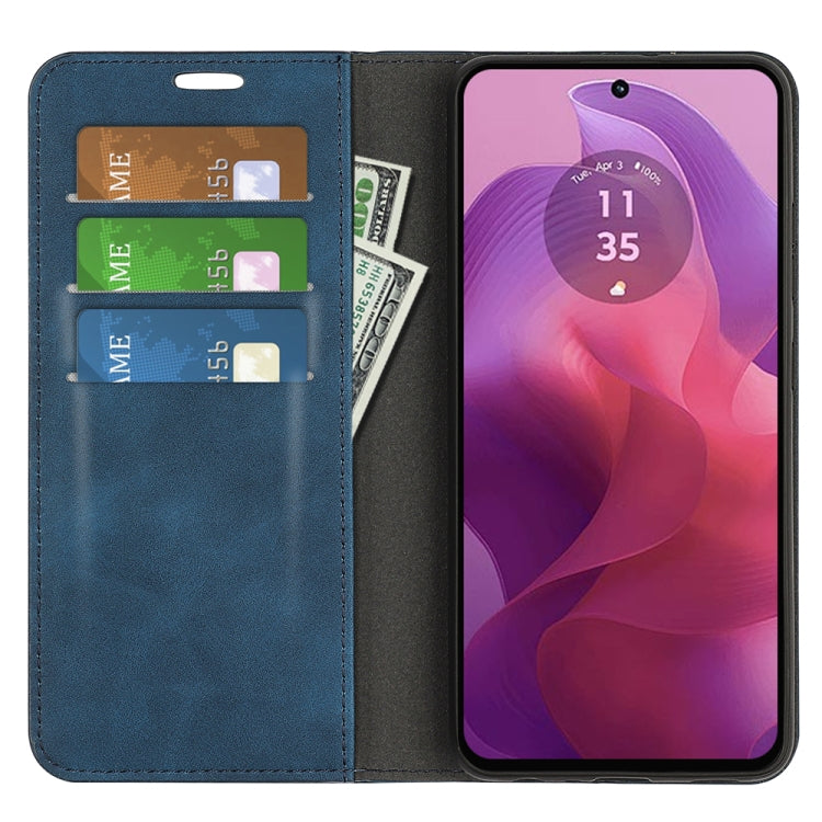 For Motorola Moto G24 Retro-skin Magnetic Suction Leather Phone Case