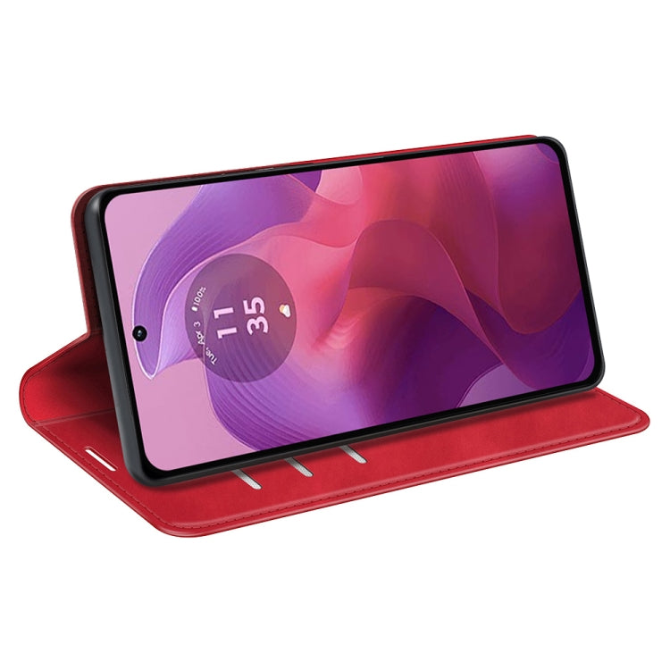 For Motorola Moto G24 Retro-skin Magnetic Suction Leather Phone Case